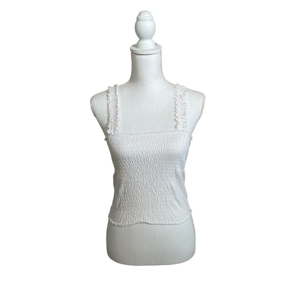New Look Shirred Cami In White